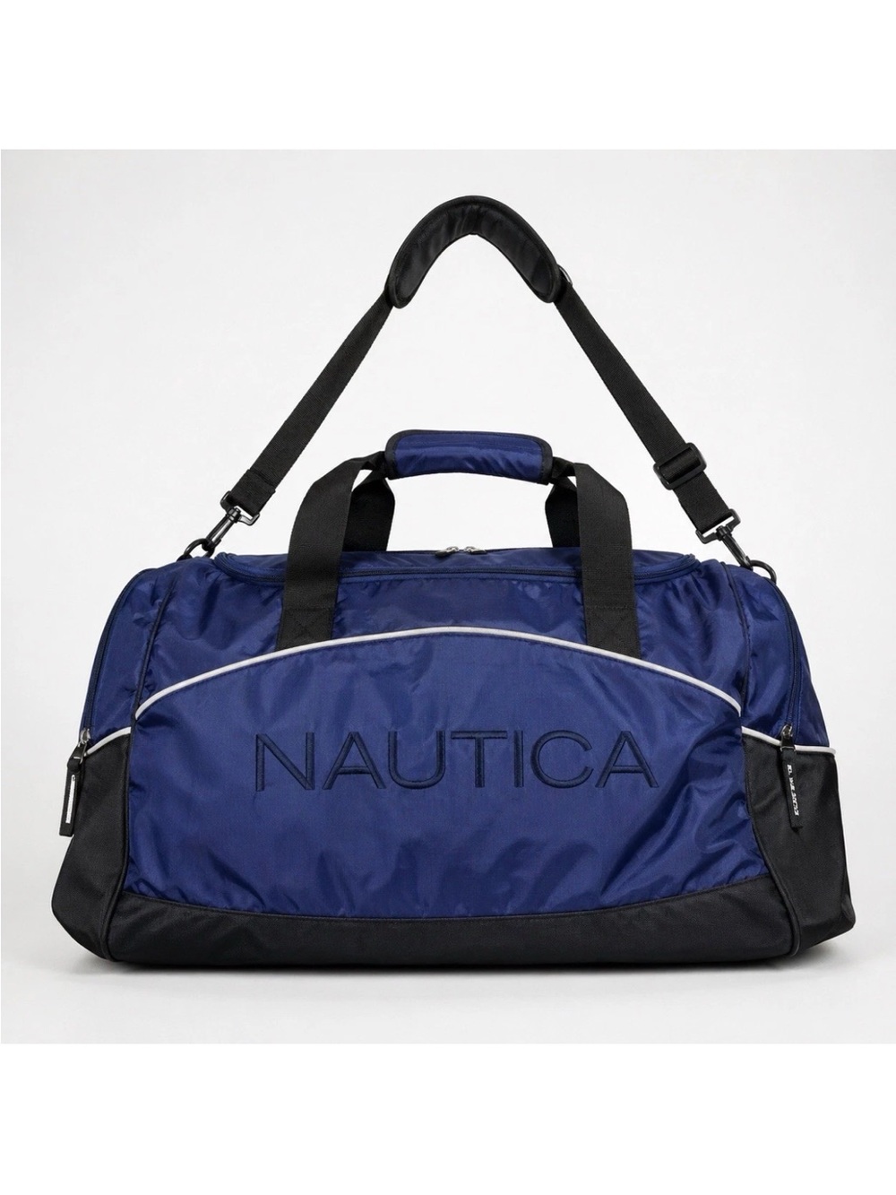 Vintage Nautica Y2K Duffle Bag Gorpcore Gym Travel Weekender Blue
